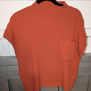 Source Unknown Orange Ribbed Sweatshirt